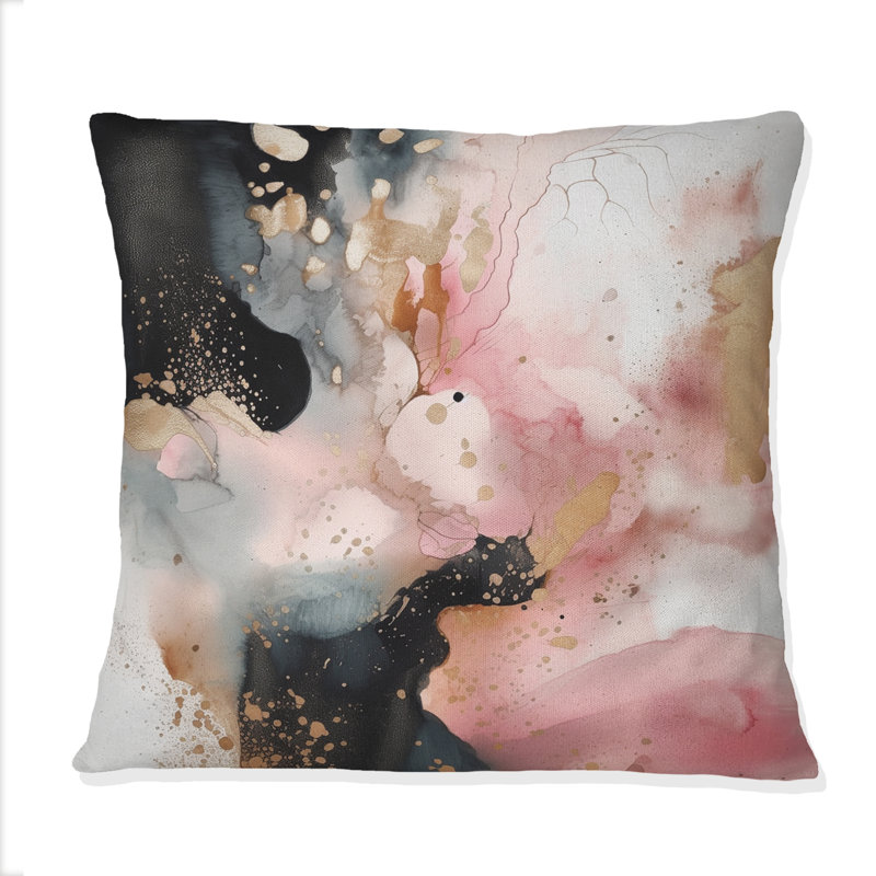 Coussin décoratif en marbre rose doré II
