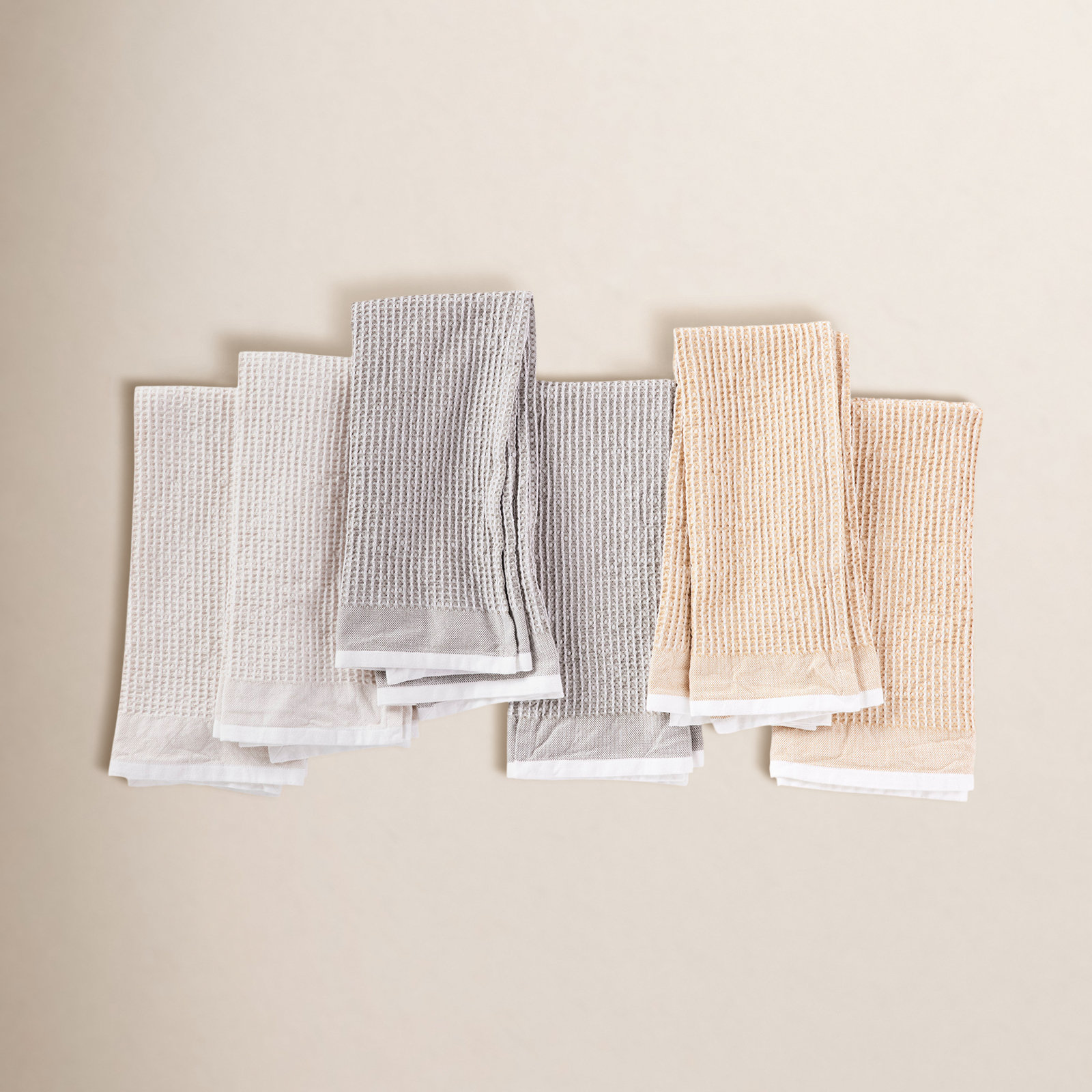 Organic Waffle Waffle Tea Towel Kitchen Towel, Meadow