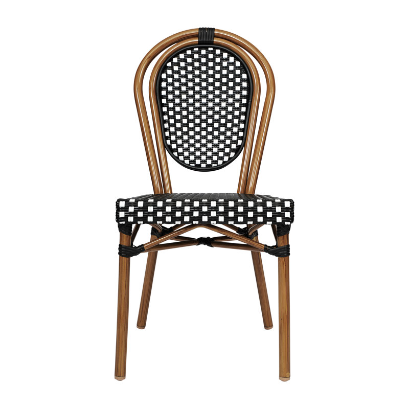 Chaises Paris empilables Cloquet, Noir / blanc / naturel, 1