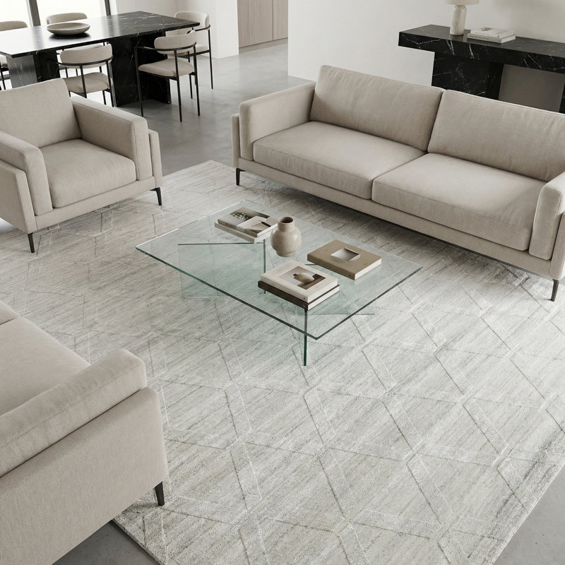 Castelli Chevron Hand-Loomed Ivory Area Rug, Rectangle 8' x 10'