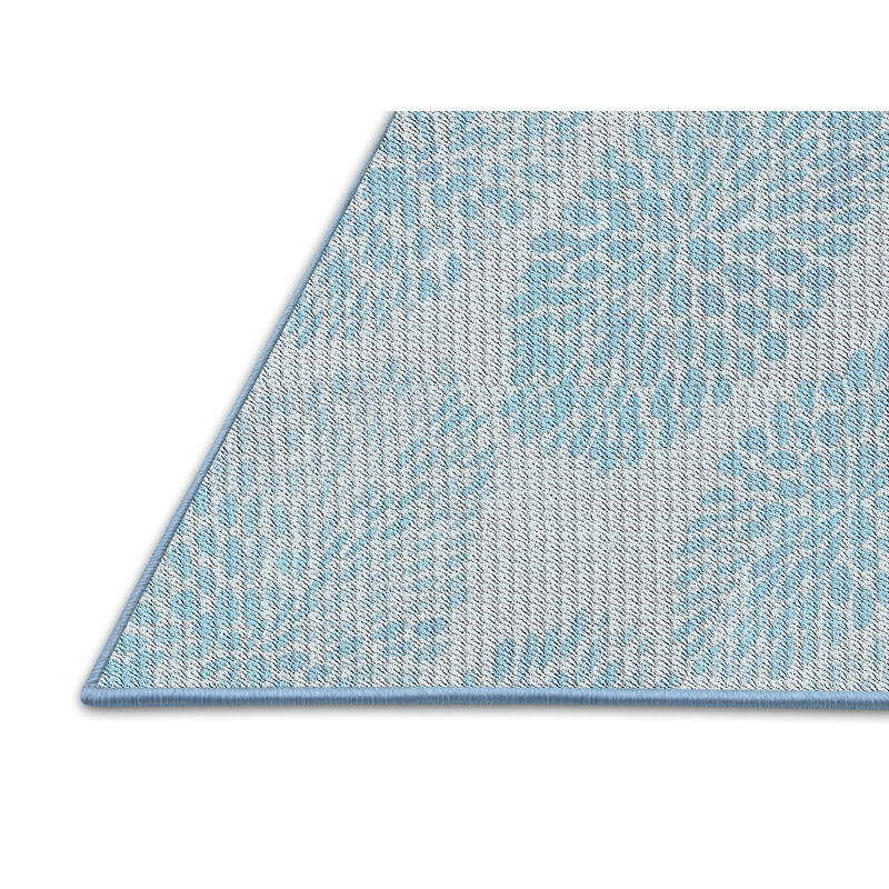 Tapis de zone bleue à motifs, Rectangle 5 pi x 7 pi