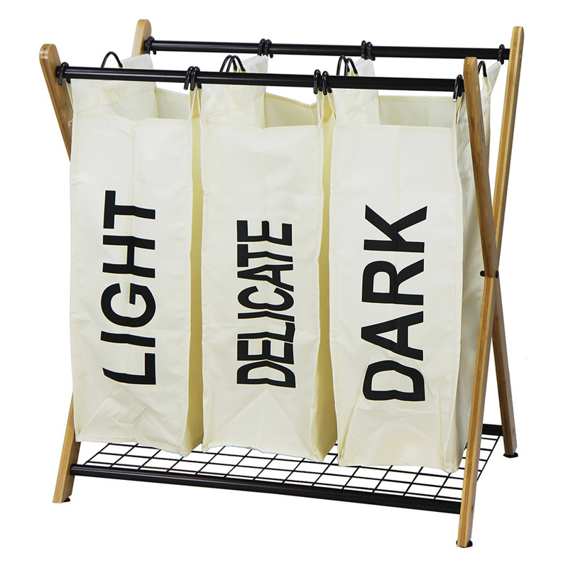 Laundry Sorter with Handles, White
