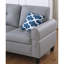 Ensemble de quatre sièges modulaires en L gris en similicuir gris, 3 pièces avec siège central rétractable pour des séances de jeu / cinéma confortables, comprend deux coussins décoratifs et un rangement, cadre en bois massif rembourré de mousse-1531800821