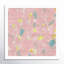 Vintage Textile Floral Swatches, Circa 1975 Framed Watercolour Painting Print