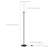 65'' Black Stepless Adjustable LED Floor Lamp with Remote Control
