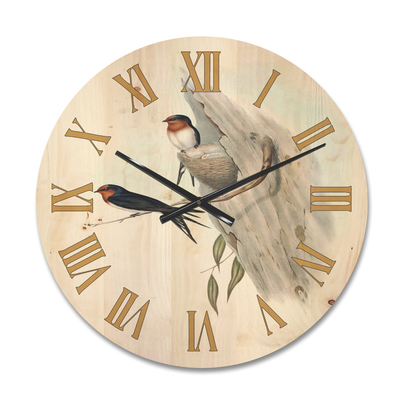 Horloge murale australienne en bois II, Petit