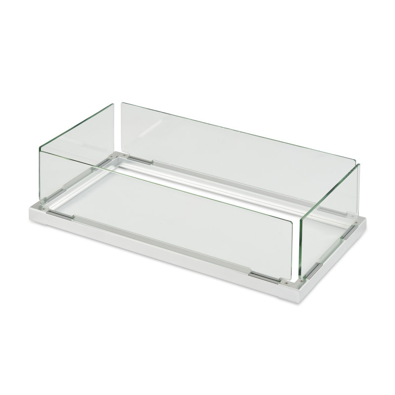 13.4'' x 25.6'' Rectangle Glass Fire Pit Accessory