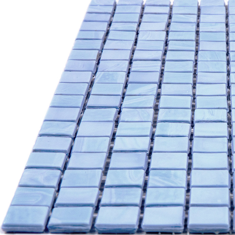 Skosh 0.6" x 0.6" Glass Grid Mosaic Wall & Floor Tile