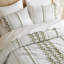 Ensemble de housse de couette en coton 3 pièces avec texture chenille pour très grand lit