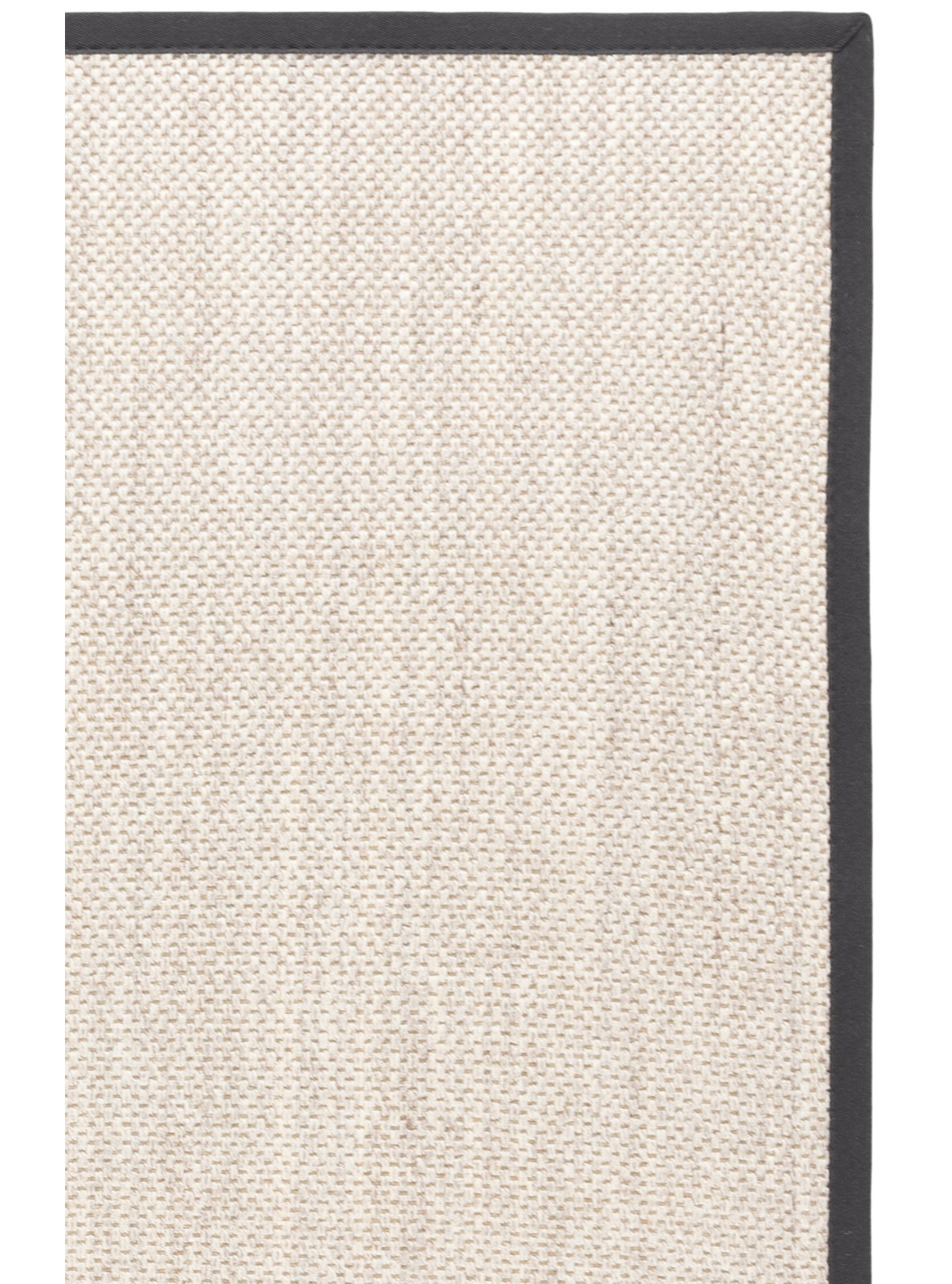 Marble Dark Gray Sisal Jute Rug, Runner 2'6" x 6'