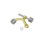 Deltana HP70U3-UNL Hinge Pin Stop, Hinge Mounted in Unlacquered Brass