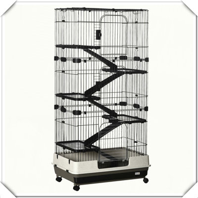 Cage portative à 6 niveaux avec roulettes