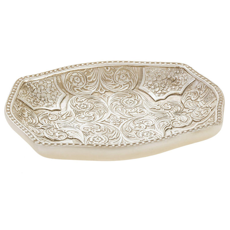 Victoria Beige Ornate Resin Soap Dish