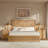 Graciana 60"H Modern Solid Wood Fluted Bed-54180554-54180552