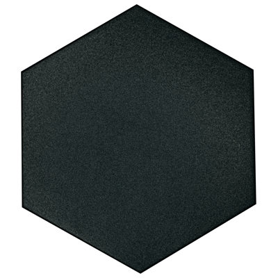 Casablanca Black 8"x9" Hexagon Porcelain Floor & Wall Tile