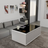 Smart Coffee Table with Fridge, Wireless Charging and Speakers