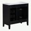 Meuble-lavabo 36 po avec lavabo, armoire de salle de bain avec tiroirs, structure solide et panneau de fibres à densité moyenne-216899501