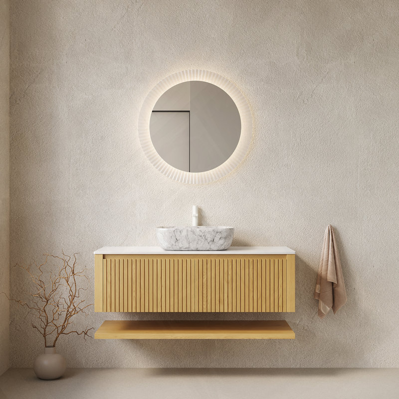 Meuble-lavabo flottant avec tiroir et lavabo