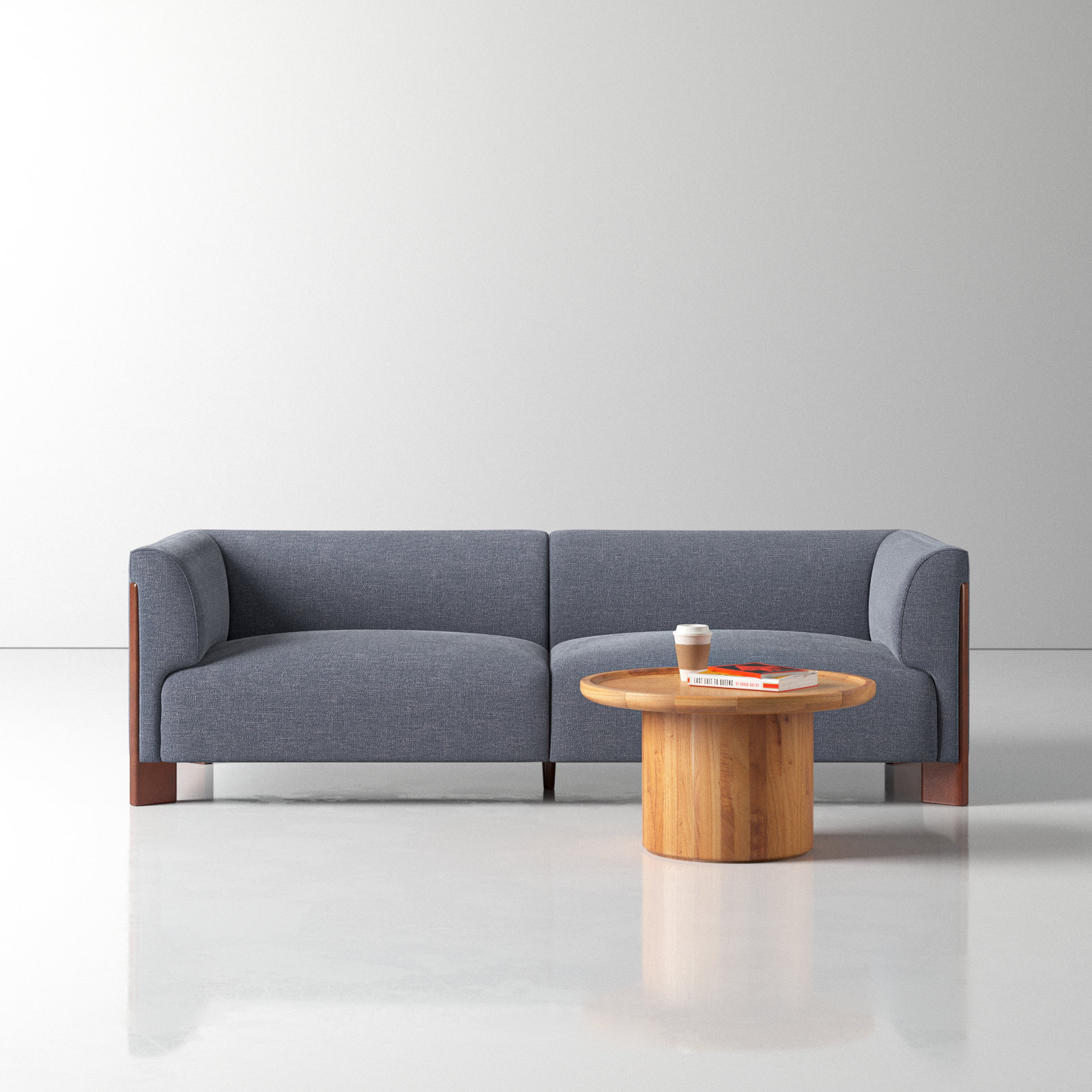 Wanetta 88" Linen Sofa, Luna Charcoal