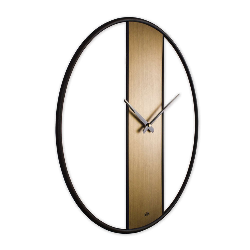 Elegant Decorative Metal Wall Clock, Gold, 24.4 x 24.4 inches | 95% Steel / 5% MDF, Silent Sweep Movement | Perfect for Living Room, Office & Home Decor, Stylish and Functional Timepiece