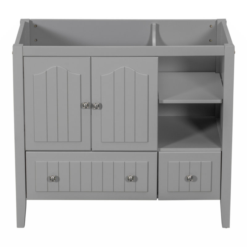 35.04'' Single Bathroom Vanity Base Only, Gray