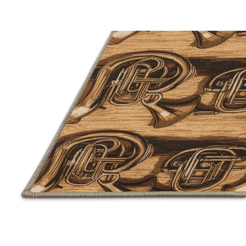  Tapis lavable Tuba Music, Rectangle de 5 pi x 8 pi