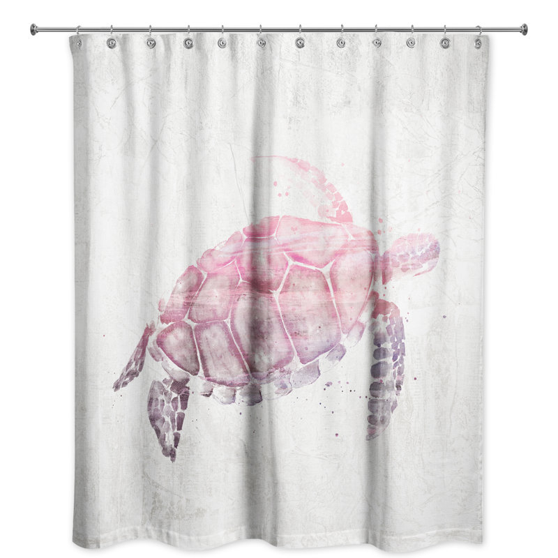 Rideau de douche simple Sherita, Rose
