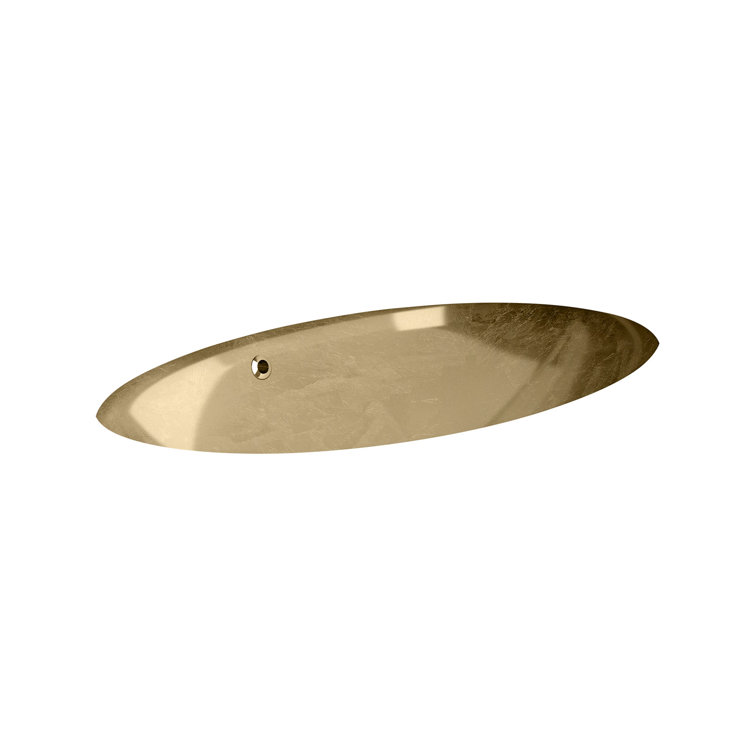 Maestro Bath Flou 15.3'' Crystal Oval Bathroom Sink with Overflow