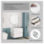 Meuble-lavabo 24 po blanc brillant avec évier intégré - Armoire flottante moderne avec tiroirs à fermeture en douceur