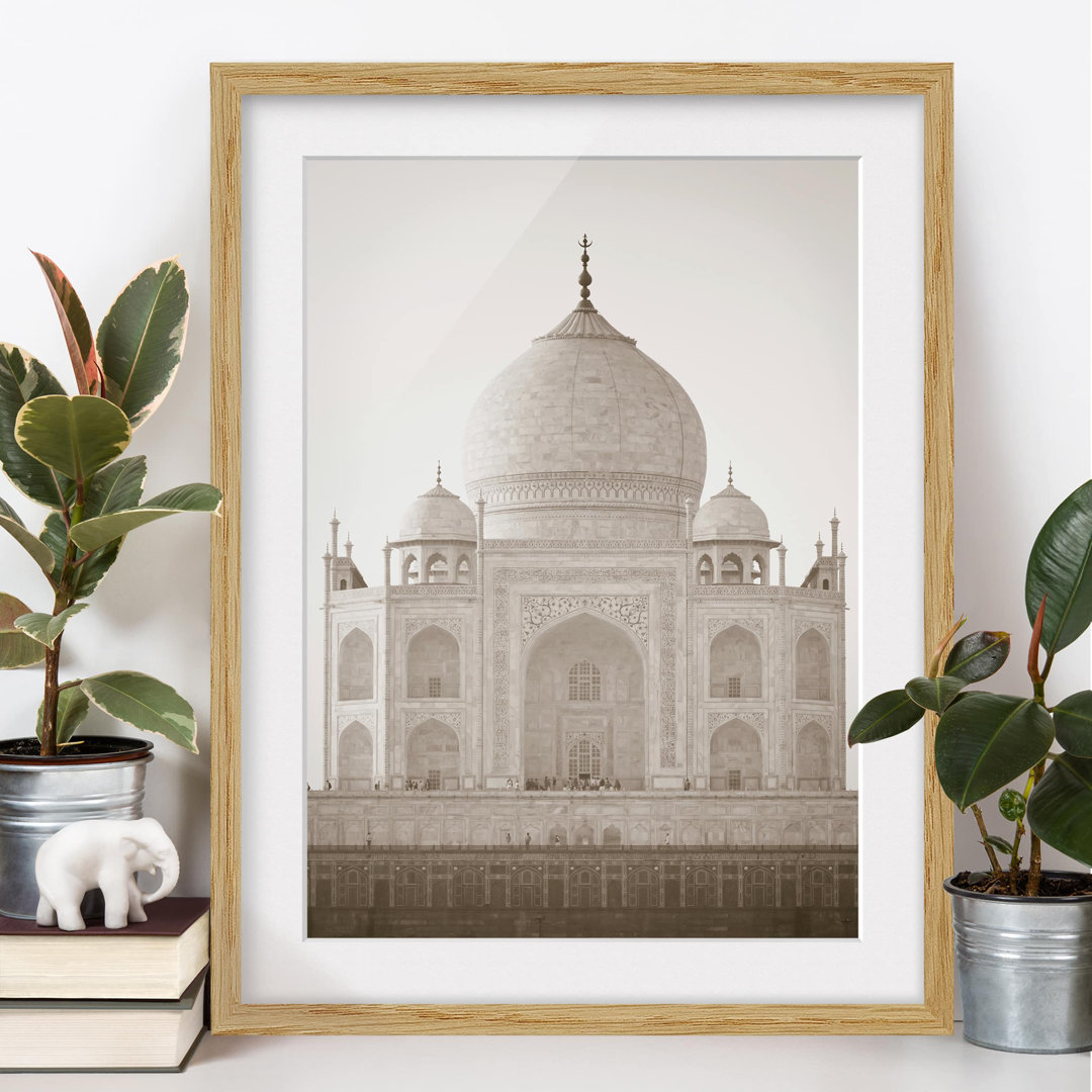 Gerahmtes Papierbild Taj Mahal