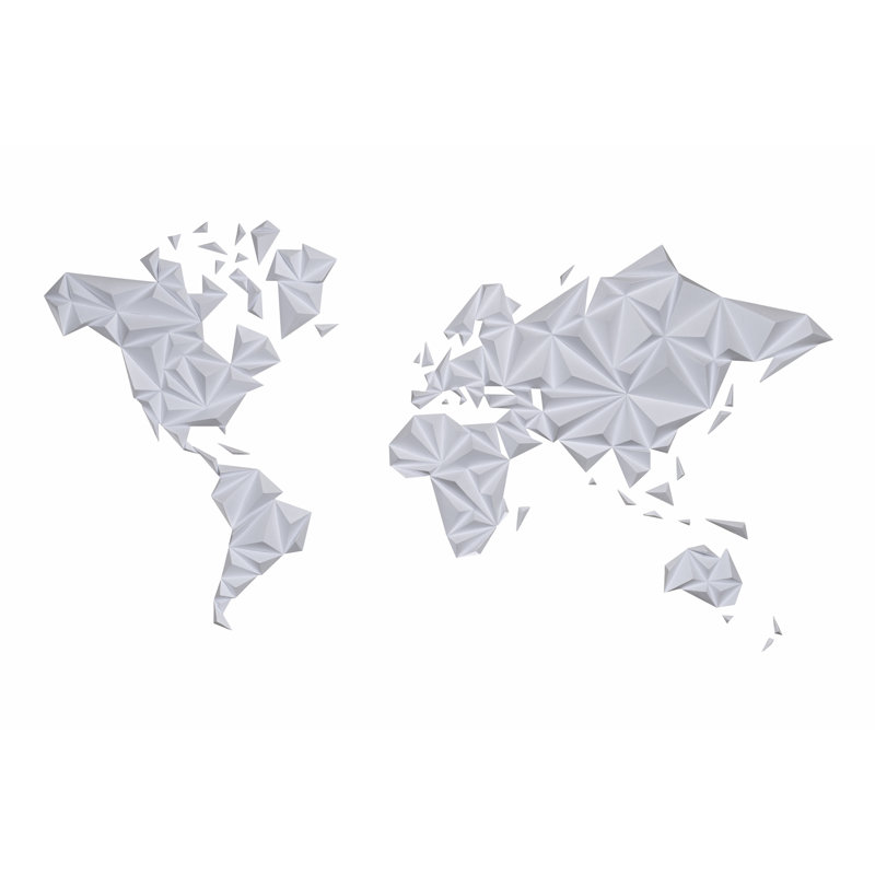 Geography Wall Decal, White