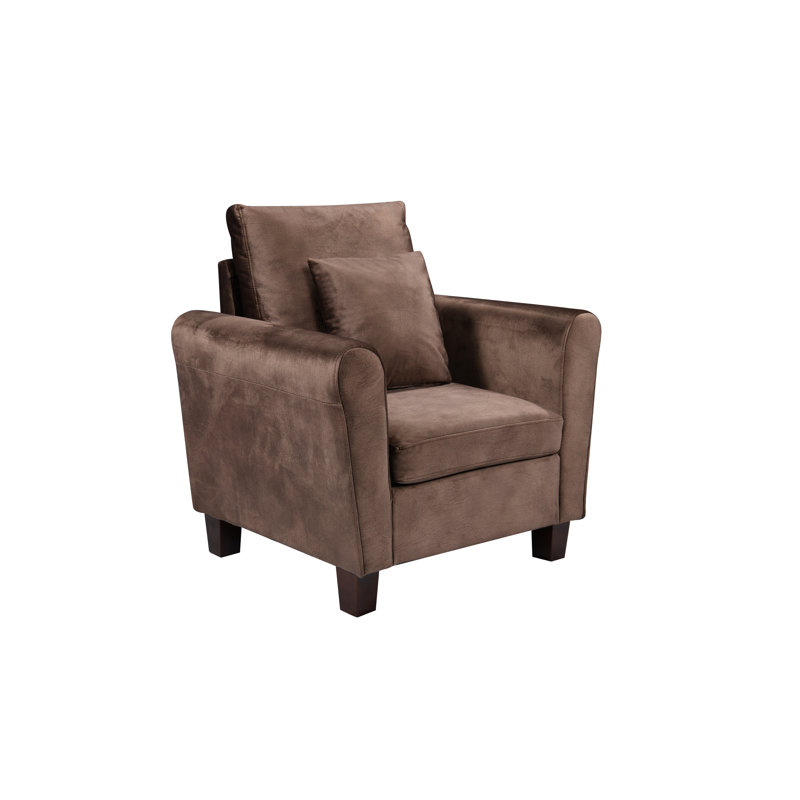 Alannis Velvet Armchair, Brown