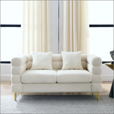 Canapé modulaire surdimensionné à 2 places, canapé modulaire à assise profonde en tissu Comfort Comfort