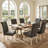 Amby Linen Tufted Upholstered Parsons Dining Chairs with Wood Legs-1120527188