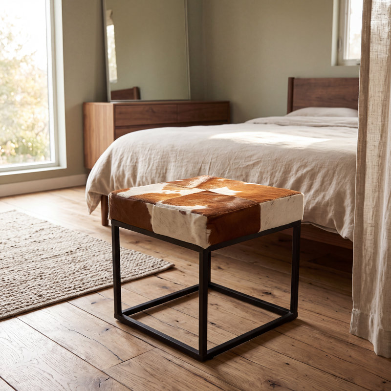 Tabouret d'appoint rembourré Modern, Brown