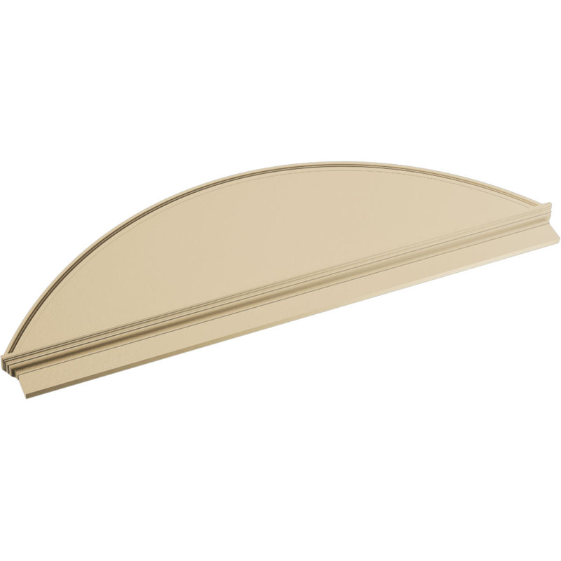 84"W x 27-7/8"H x 2-1/2"P Segment Arch Smooth Signature Urethane Combination Pediment, Primed Tan, 84" x 27.875" x 2.75"