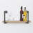1 Piece Metal and Solid Wood Shelf