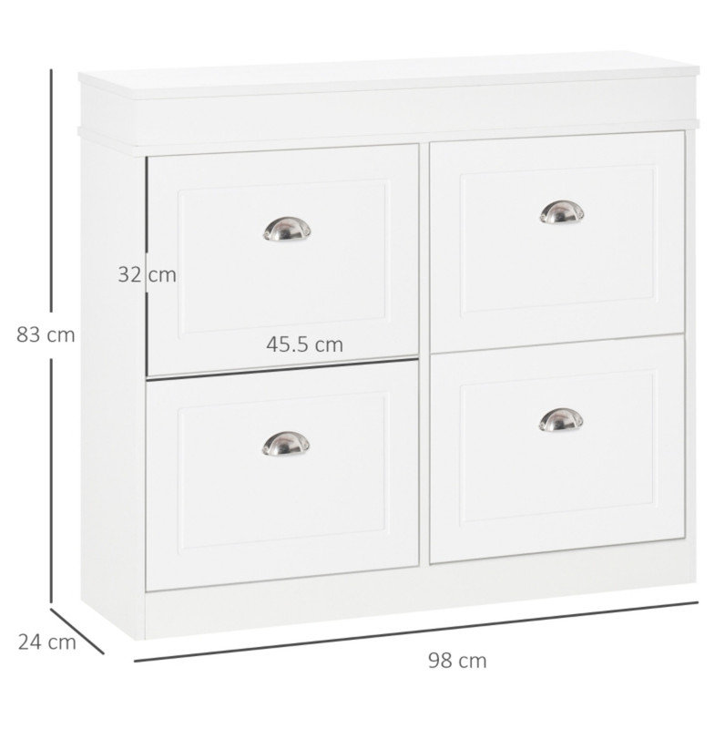 16 Pair Flip Down Shoe Storage