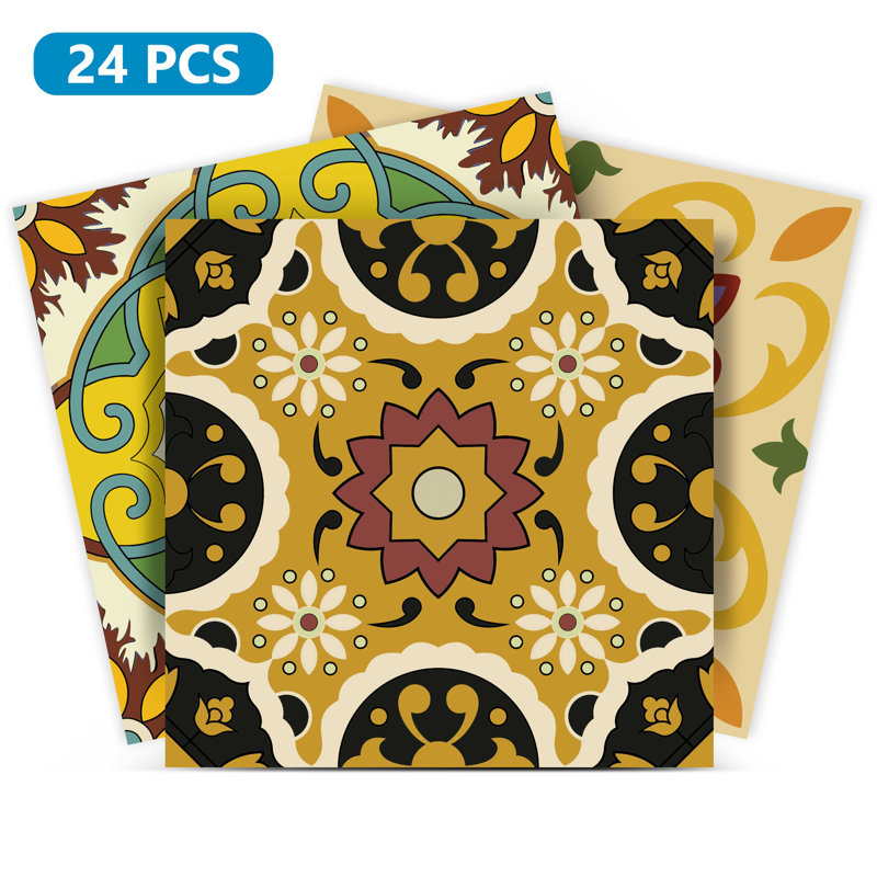 Carreau de vinyle autocollant en vinyle, 7 po x 7 po