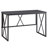 X Design Computer Desk in Weathered Wood and Satin Nickel-1270782072