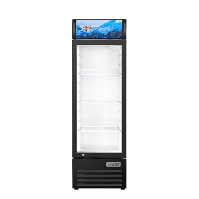 Vitlife 8.79 Cu.ft. Merchandising Swing Glass Door Refrigerator With Canopy - One Door