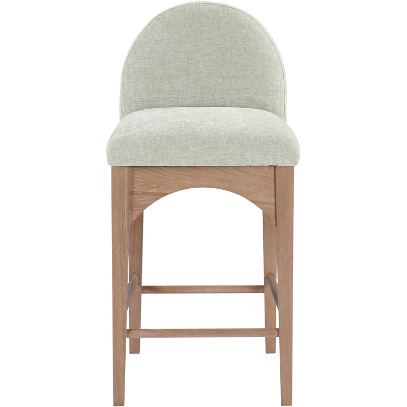 Waldorf Counter Stool, Mint Chenille, Natural