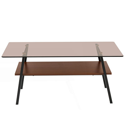 Rectangle Coffee Table, Tempered Glass Modern Table, Tea Table