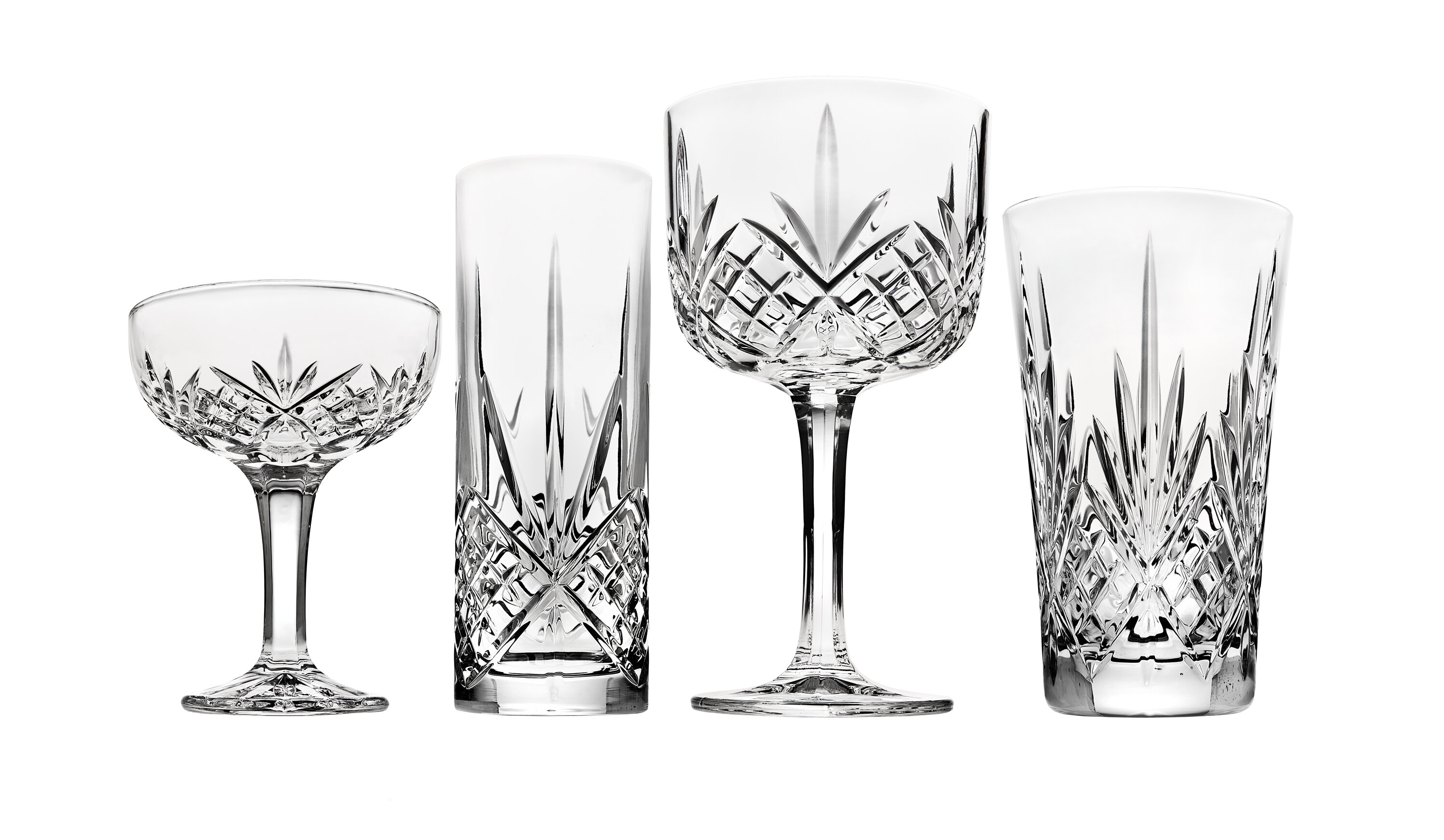 Godinger Wine Glasses, Stemmed Glass Goblets - Dublin Crystal, Set of 4, 10  fluid ounces