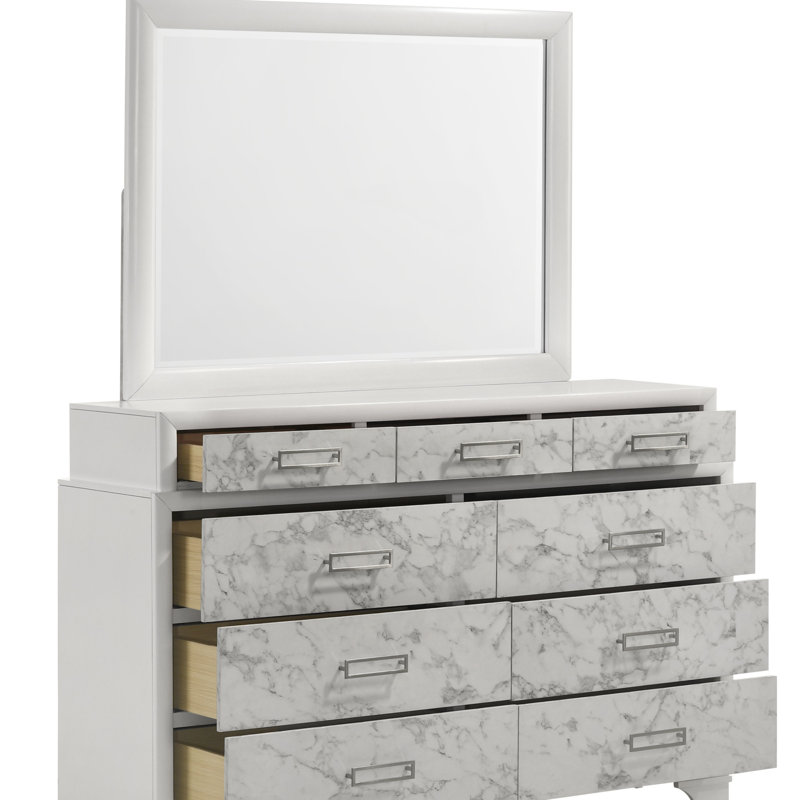 Miroir Soul Modern, 34,53 po x 46,53 po, Blanc