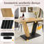 Extendable Metal Base Dining Table