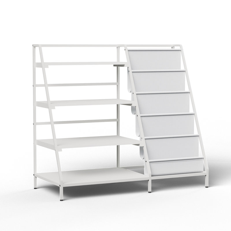 80cm H x 90cm W Metal Bookcase, White