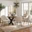 Antin Upholstered Dining Chair With Ergonomic Back And Metal Legs-1941778401