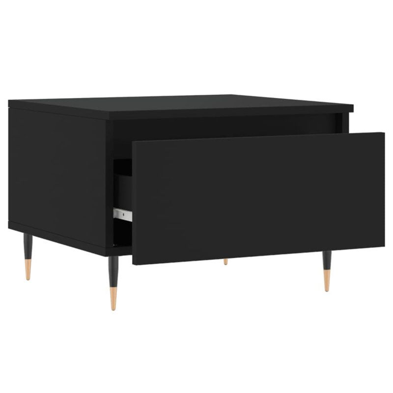 Kordt Four Leg Coffee Table with Storage, Black