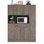 Buffet traditionnel autoportant avec huche, grande armoire de rangement pour garde-manger avec armoire latérale coulissante, tablettes de porte et tiroir
